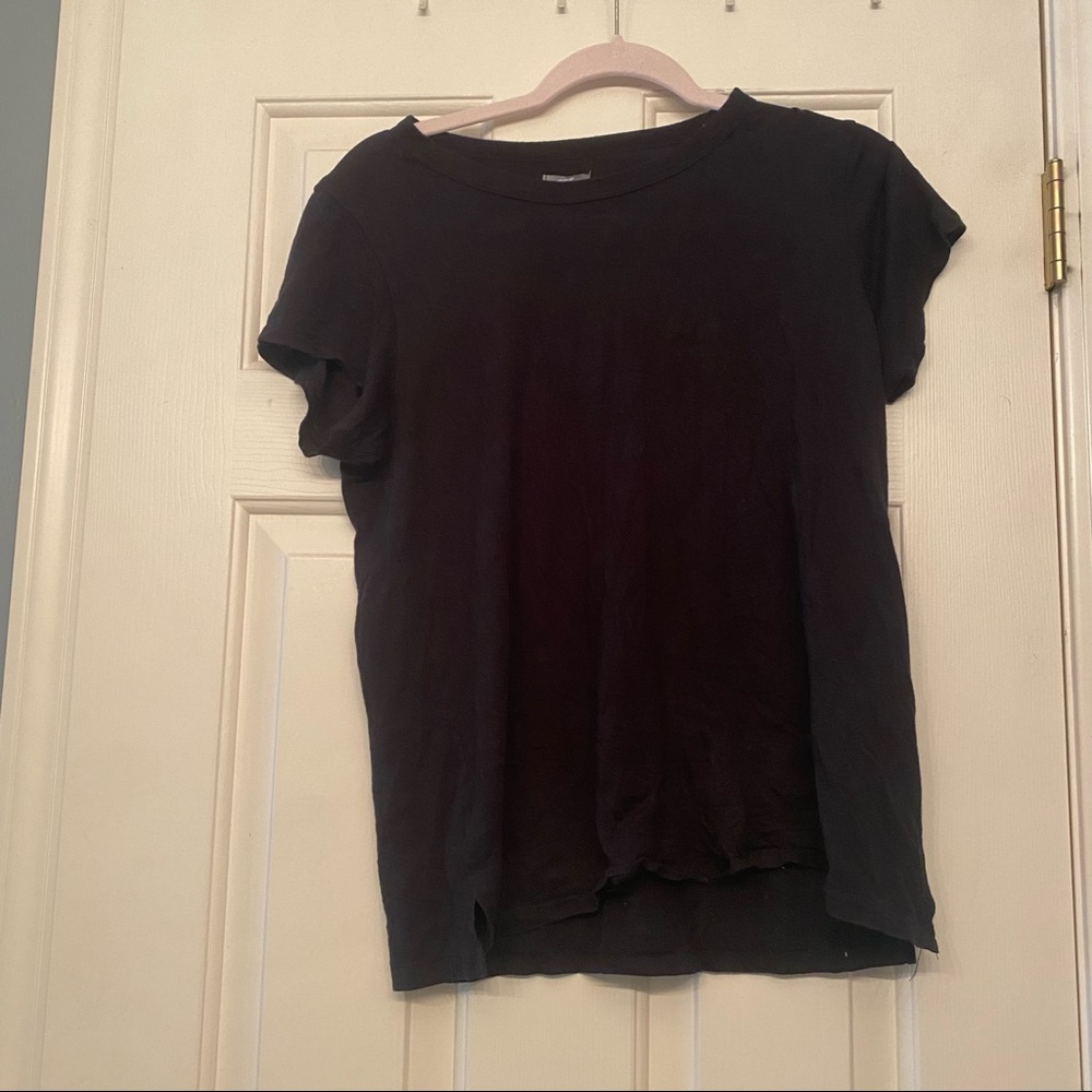 Black scoop neck shirt from Aerie